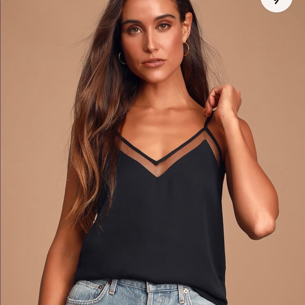 Lulus Sweet Fling Mesh Top NWT